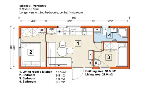 Mobil-home B 23 m² - 31 m² en standard clé en main – Image 2