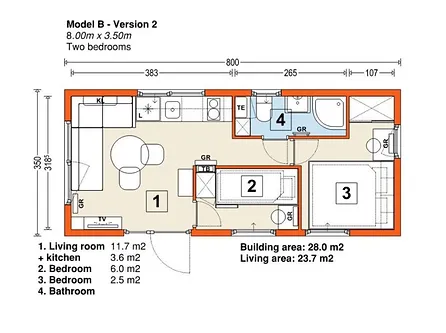 Mobil-home B 23 m² - 31 m² en standard clé en main – Image 6