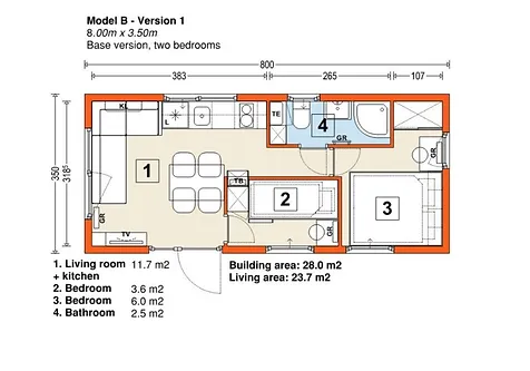 Mobil-home B 23 m² - 31 m² en standard clé en main – Image 7