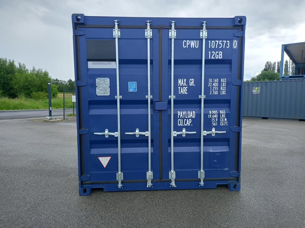 Container maritime 10 pieds – Bleu – Image 3