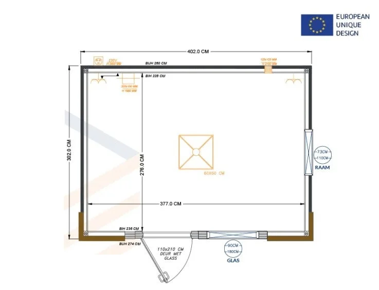 Conteneur 4×3 Mètres – Modèle Helsinki – Image 2