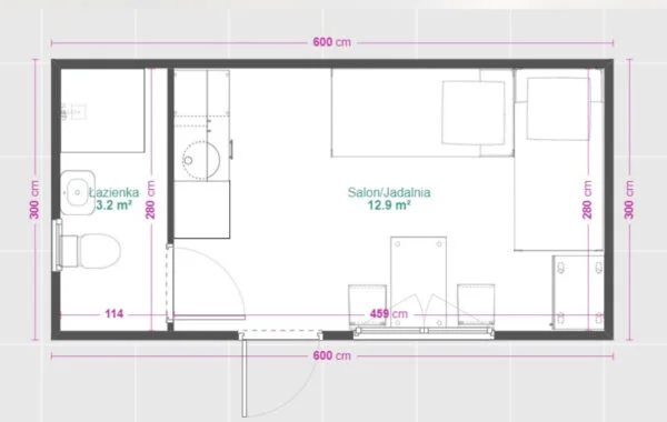 Conteneur Maison d’habitation 18m2 toute l’année 6×3 graphite – Image 4