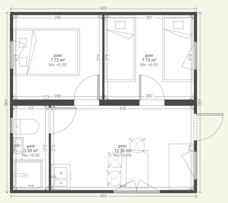 Conteneur Maison modulaire clé en main de 35 m2 toute l’année – Image 15