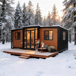 Conteneur maison pliable personnalisable de 20 pieds avec 1-3 chambres à coucher