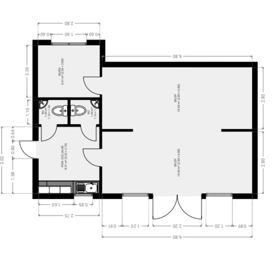 Conteneur Modulaire en panneaux sandwich – bureaux, commerces/logements, 6 pièces – 63 m² – Image 36